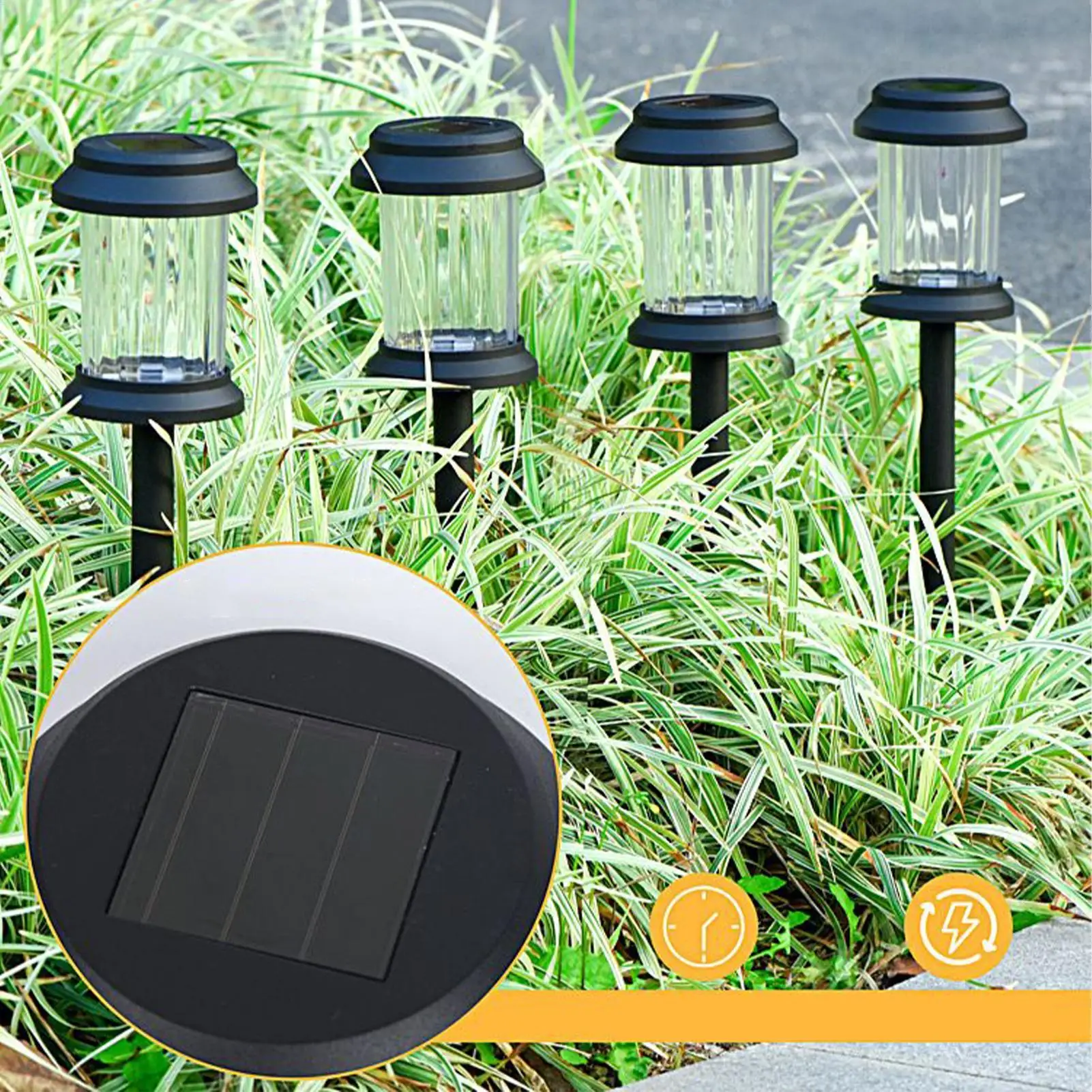 

Солнечные дорожки, ландшафтное освещение для сада, 6 шт., водонепроницаемый декор для заднего двора для ландшафтной подъездной дороги, двора, патио