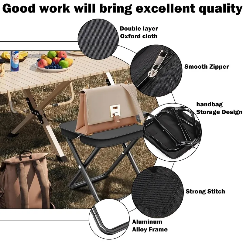 Multifunctional Outdoor Portable Picnic Camping Folding Chair, Ultra Light Fishing Stool, Travel Stool, Fishing Accessories image 4