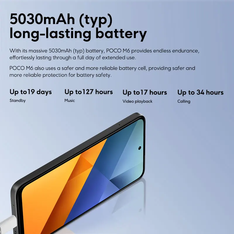 New POCO M6 Global Version Smartphone MediaTek Helio G91 Ultra 6.79\'\' 90Hz FHD+ Display 108MP Camera 33W Fast Charging NFC