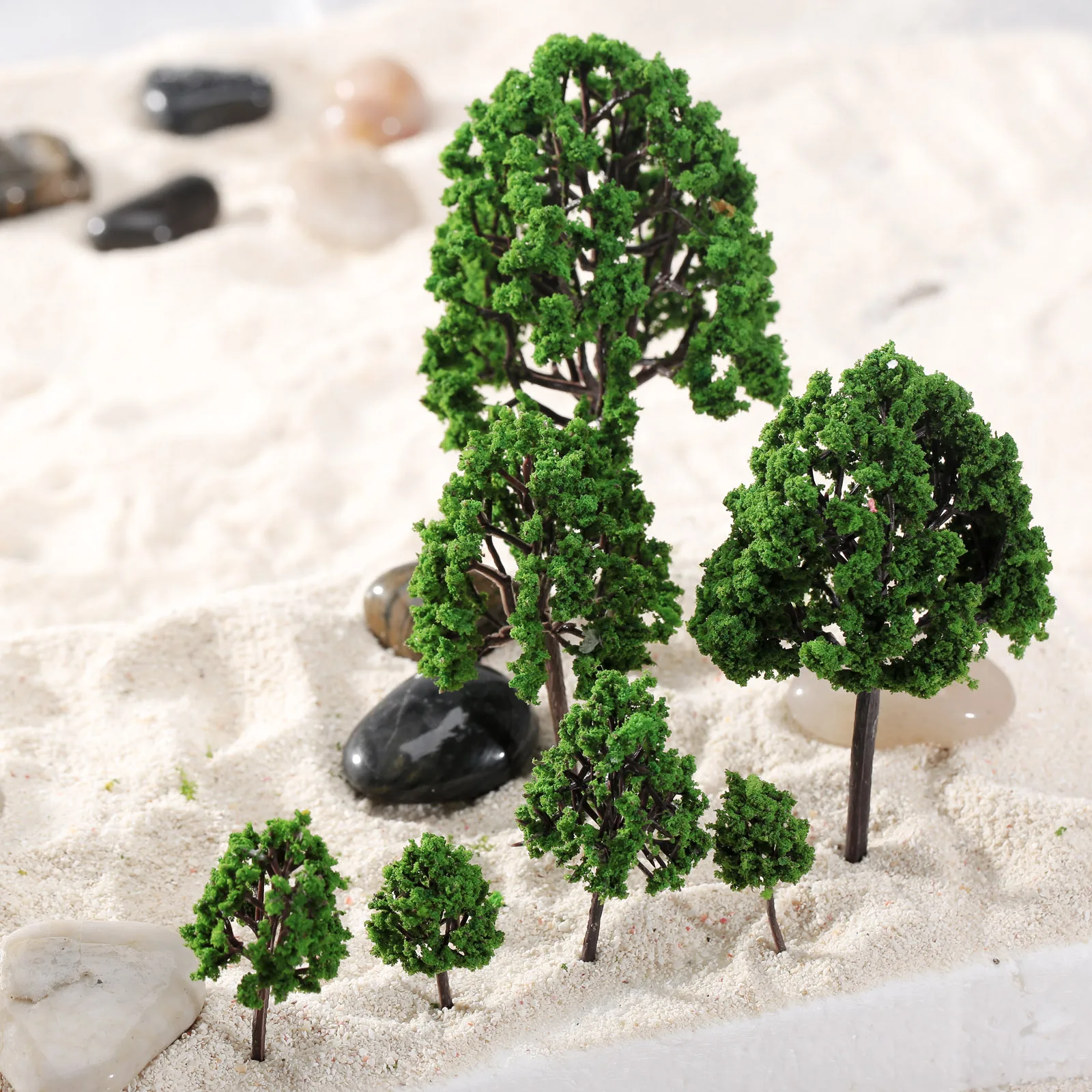 11pcs/set O Scale 1:50 Assorted Trees Model Train Garden Park Scenery Layout Diorama