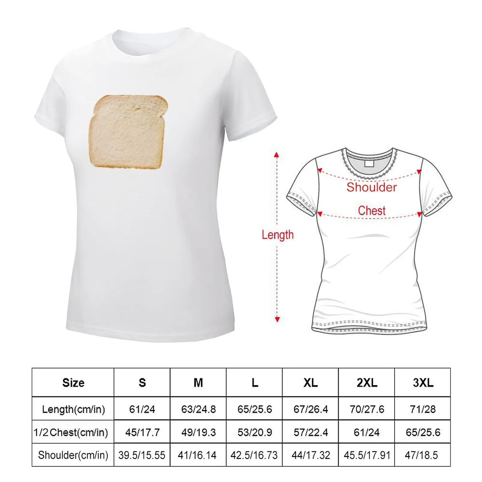 Slice of bread T-shirt summer clothes lady clothes western t shirts for Women