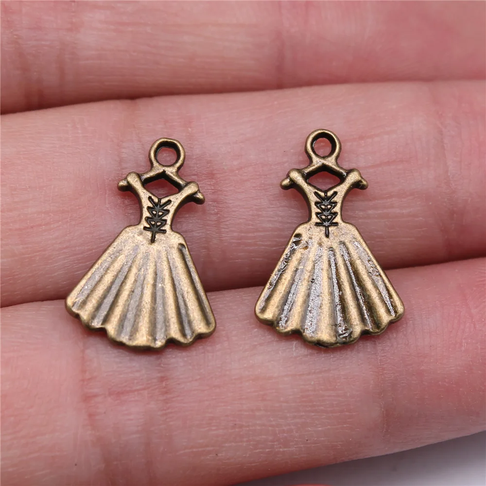 10pcs 13*20MM Pretty Lady Baby Princess Dress Ballet Dance Charms Pendant