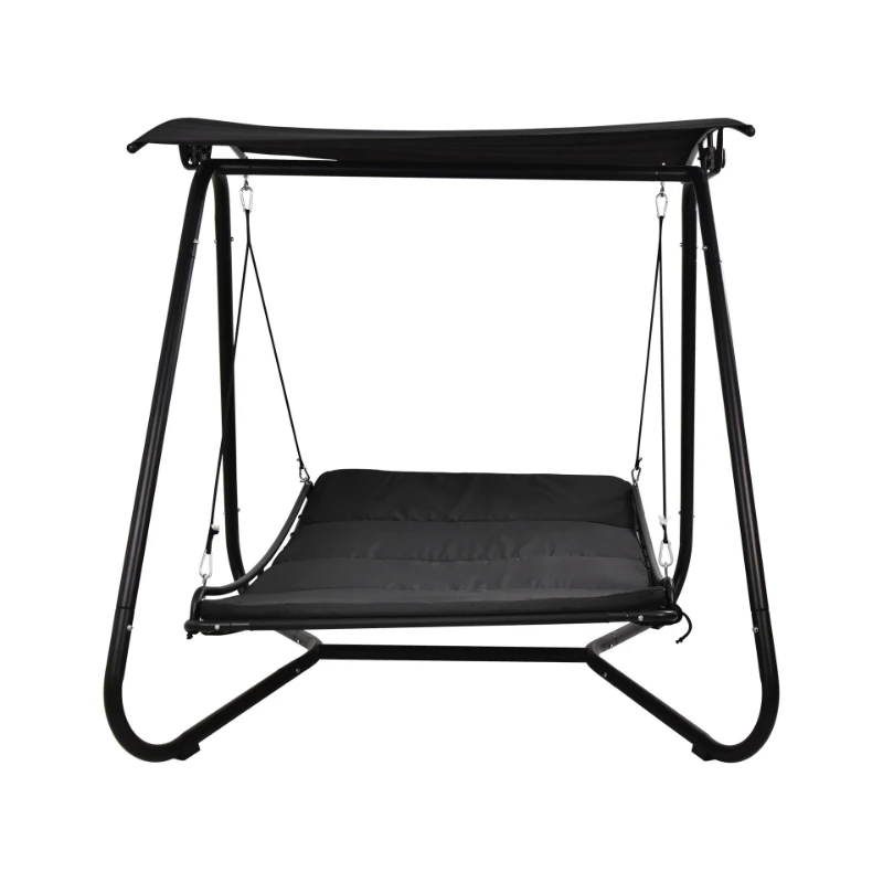 Garden courtyard leisure wrought iron reclining chair, outdoor rainproof and sunproof cradle bed