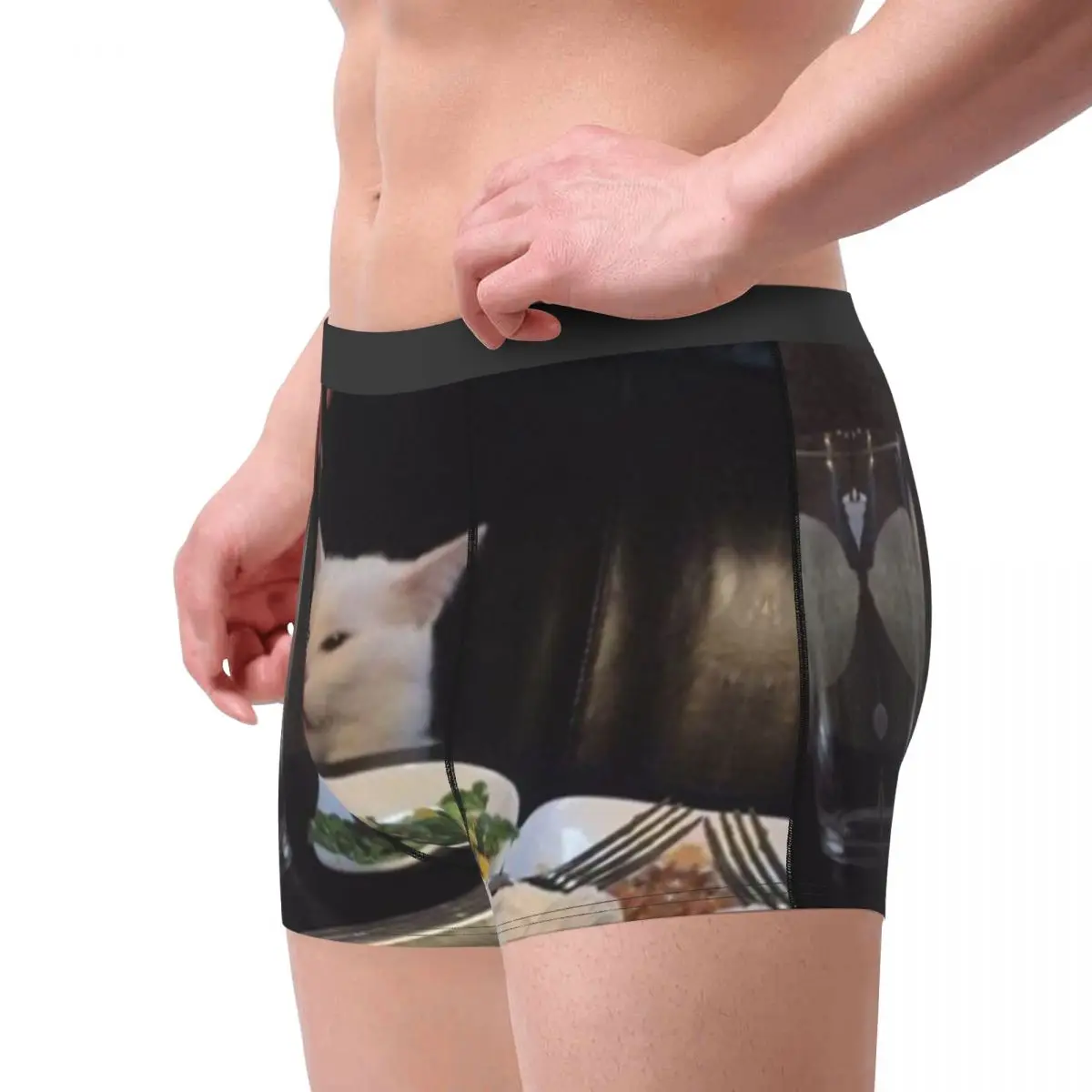 Custom Fashion Salad Cat Meme Boxers Shorts Panties Men\'s Underpants Comfortable Briefs Underwear