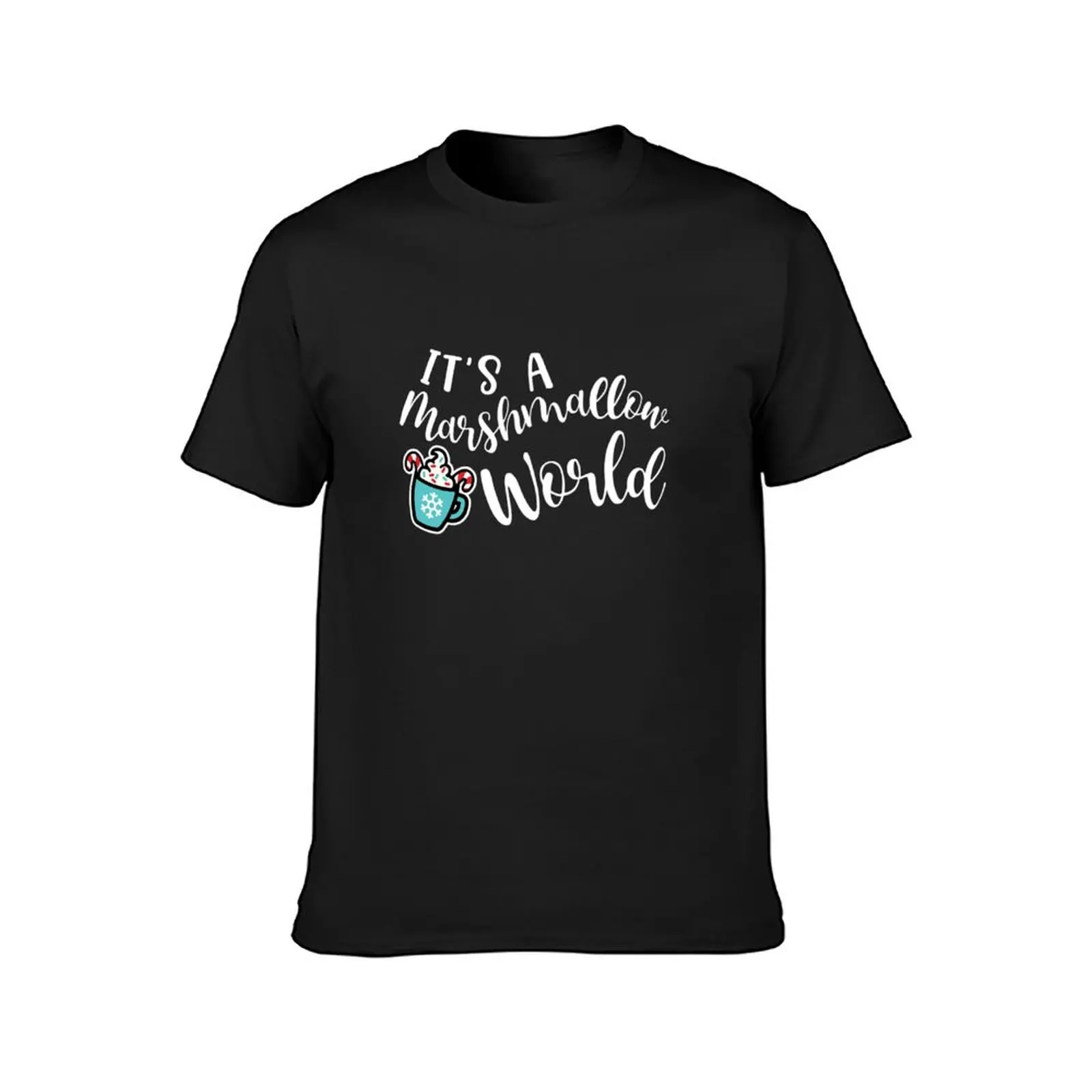 It39;s A Marshmallow World Christmas Hot Cocoa Snow Cute Funny T-Shirt sublime Blouse workout shirts for men