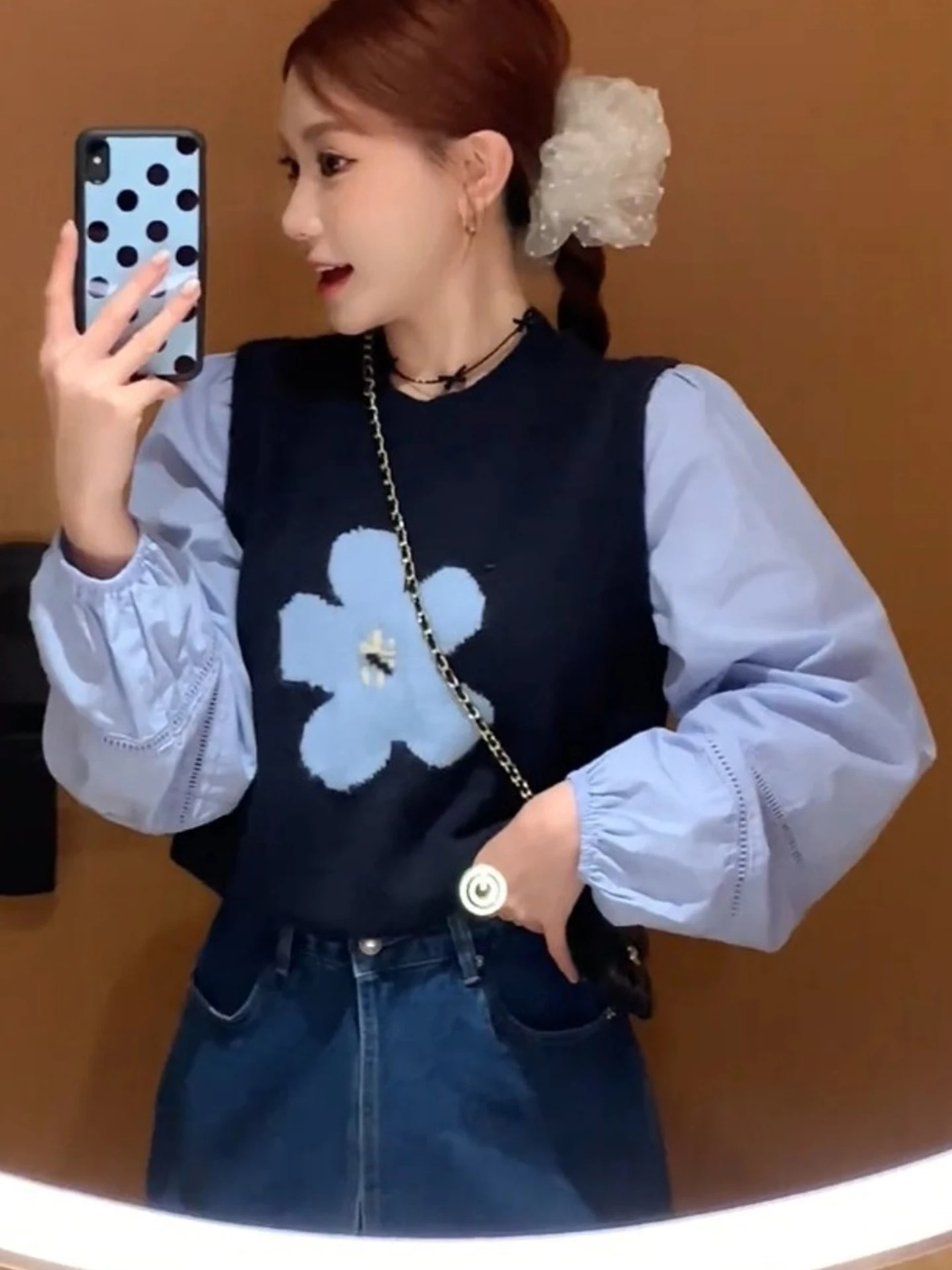 

Comfortable round Ne Svel Sweater Vest Women's Faionable Layering Commute Friendly Soft Fabric Autumn Clothing