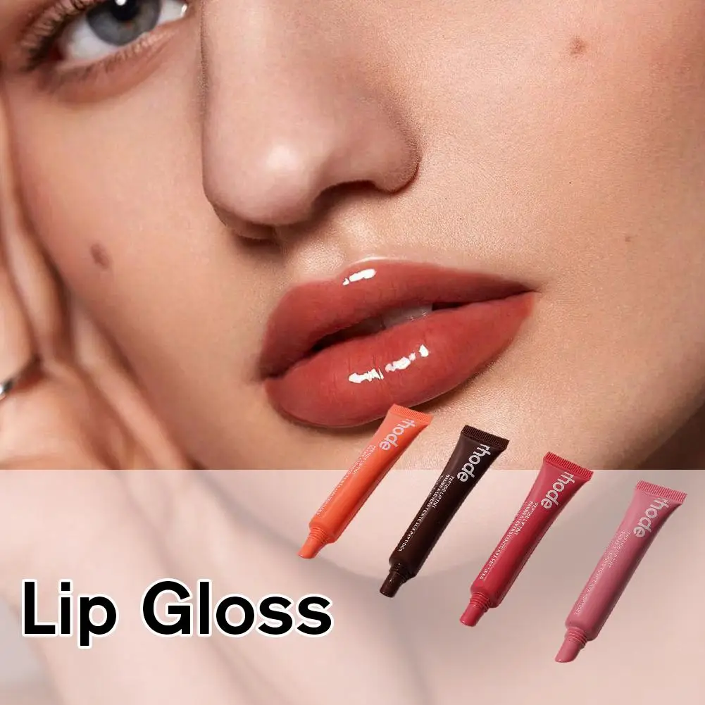 Rhode Tinted Lip Balm Lipstick Mirror Lasting Makeup Plump Moisturizing Lip Glaze Essence Gel Oil Cinnamon Roll Lip Gloss