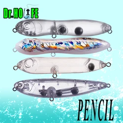 Dr.Holife 5PCS/LOT Unpainted Pencil Blanks Artificial Hard Bait Rattles Floating Pencil Body For DIY Bass Fishing Tackle