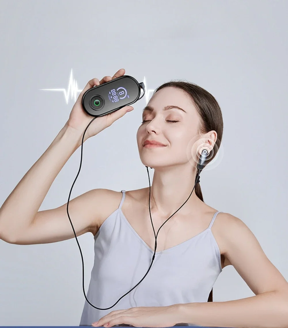 جديد قرط كبس نوع أداة النوم مايكرو الحالي نبض مهدئ الضغط يساعد أدوات النوم القلق يحسن علاج الأرق