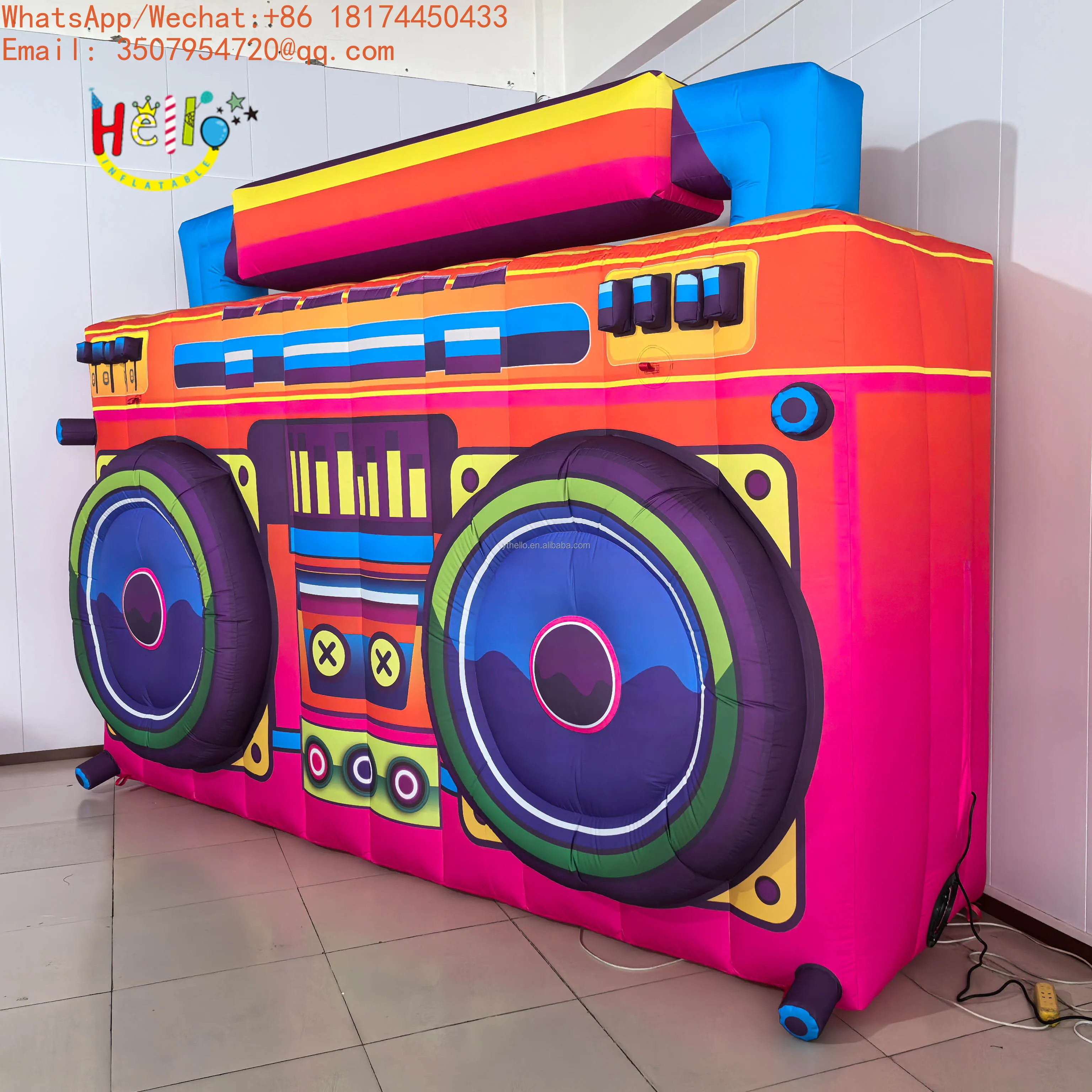 

Outdoor Inflatable Boom Box Music Instrument Model Props Inflatable Music Box