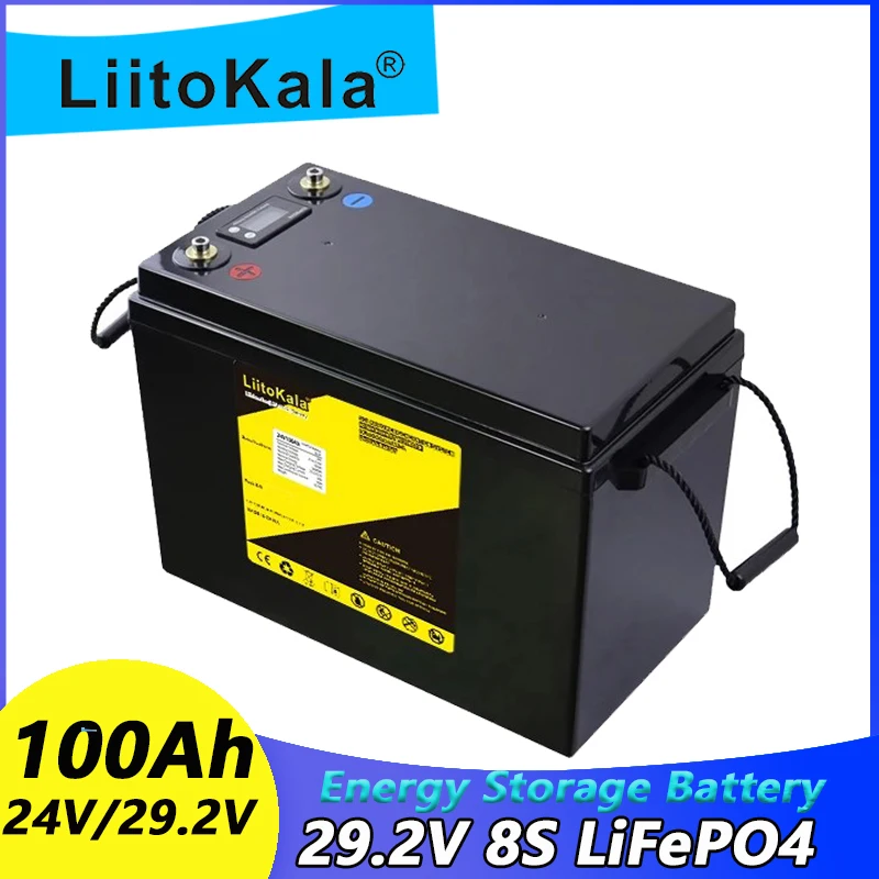 

LiitoKala 24V 100Ah LiFePO4 Battery Solar Golf Car for Forklift waterproof battery pack for inverter,solar system,boat motor