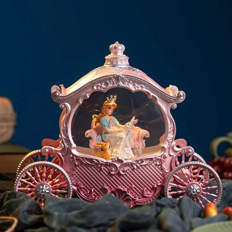 Princess Victoria Pooh Carriage Music Box Music Box Crystal Ball Floating Snowflake Girl Birthday Christmas Gift