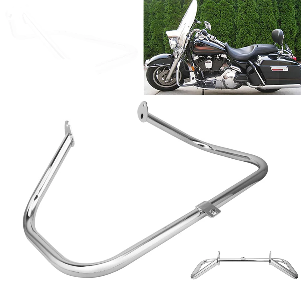 Motorcycle Chrome Engine Guard Highway Bumper Crash Bar Frame Protection For Harley Touring Road King Street Glide 1996-2013