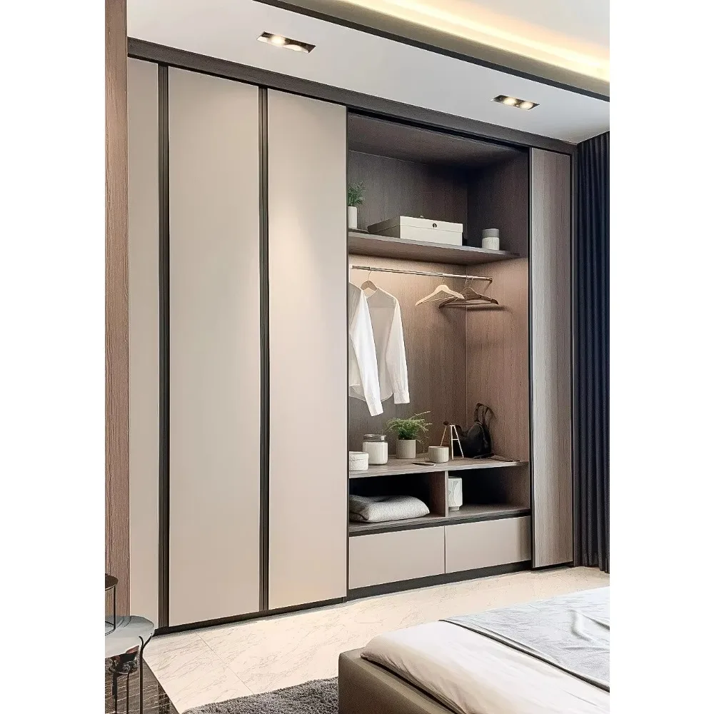 Modern Luxury Walk-in Closet Eco-Friendly High-End Customizable Bedroom Wardrobe Adjustable Efficient Home Furniture Storage