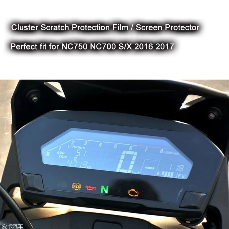 Motorcycle Transparent Crystal TPU Cluster Scratch Film Speedometers Screen Protector For Honda NC700 NC750/S/X 2016-2017