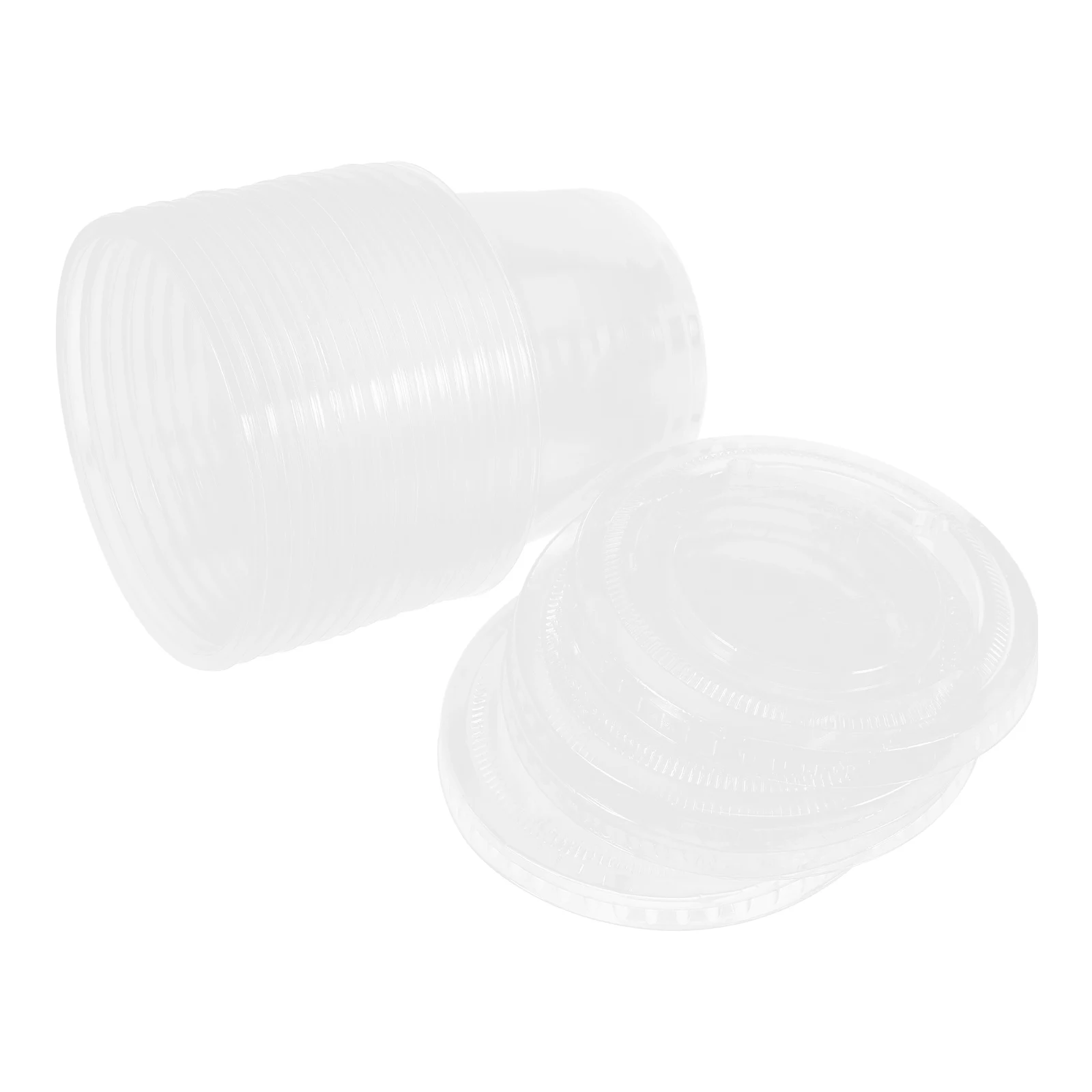 

50pcs Disposable Pudding Cups High Lids Clear Plastic Fruit Cake Sauce Containers Takeout Travel Dessert Portion Cups Safe