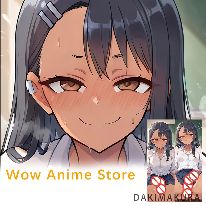 Hayase Nagatoro Ijiranaide Nagatorosan Nsfw Futa Dakimakura 2WAY وسادة حالة العناق.. أنيمي وسادة غطاء الوسادة #2