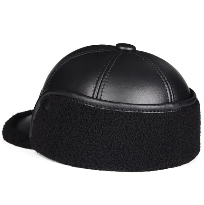 chapeau-de-pilote-en-cuir-veritable-pour-homme-style-coreen-en-cuir-de-vache-veritable-pour-l'hiver-decontracte-pour-le-golf-le-baseball-les-activites-de-plein-air