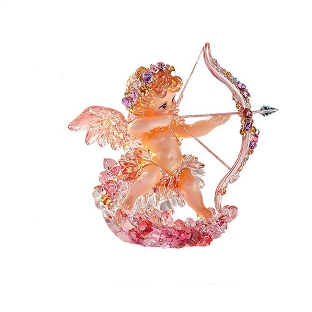 

Creative Acrylic Valentine's Day Home Decor Mini Pink Elf Angel Key Ring Lovely Wedding Decorations Love Pendant Couple