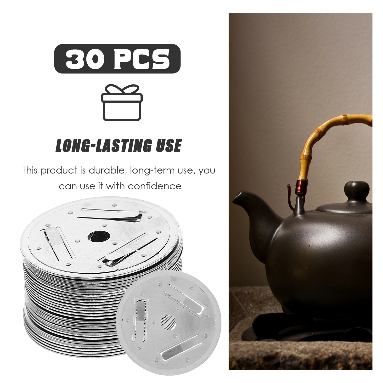 

30pcs Whistling Kettle Lid Kitchen Utensils Stainless Steel Replacement Parts Loud Sound Practical Accessories Home