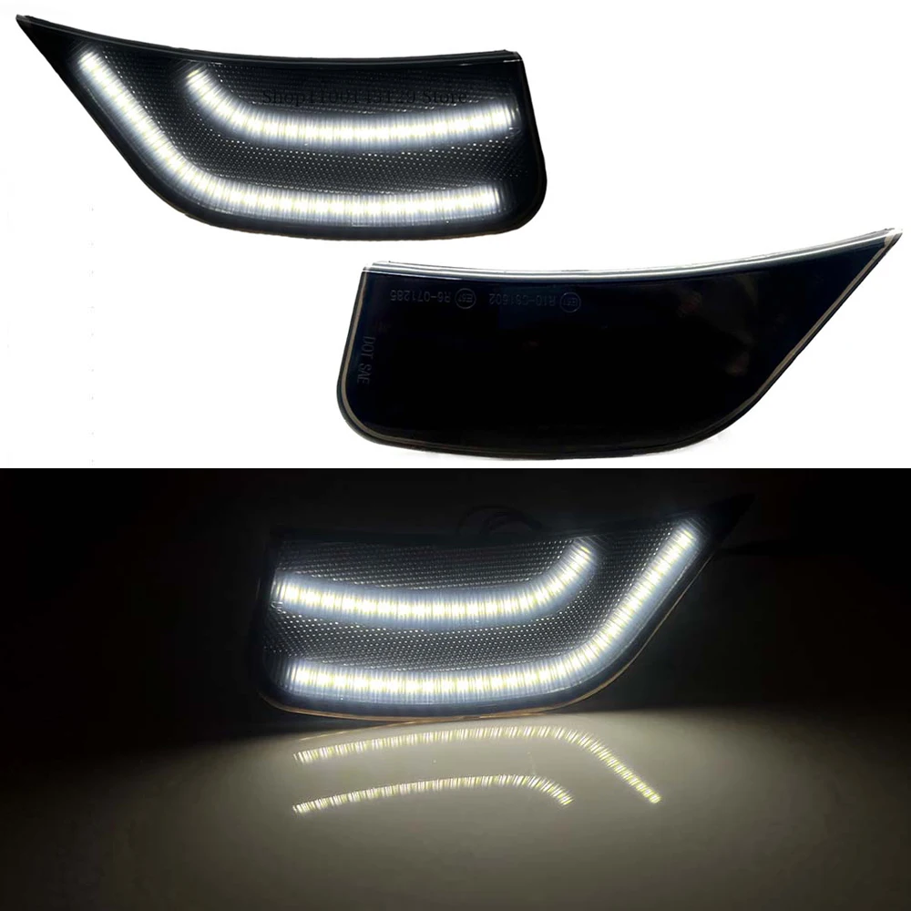 

2x Front White Led Fender Side Marker Light For Chevrolet Suburban Tahoe Cadillac Escalade ESV GMC Yukon 2021 2022 Bumper Lamp