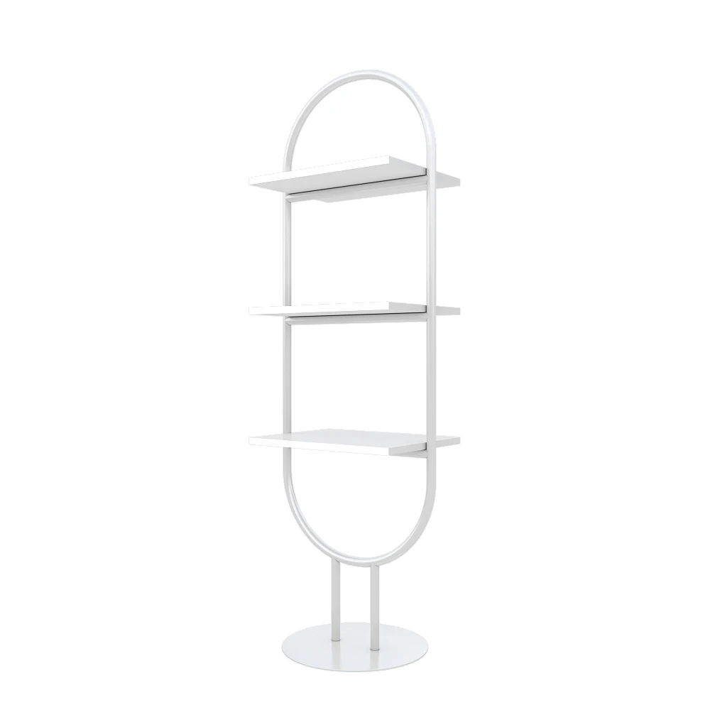 

Luxury Handbag Store Fixtures Custom Powder Coated Plated Finish 3 Layers Metal Display Rack for Retail Shop