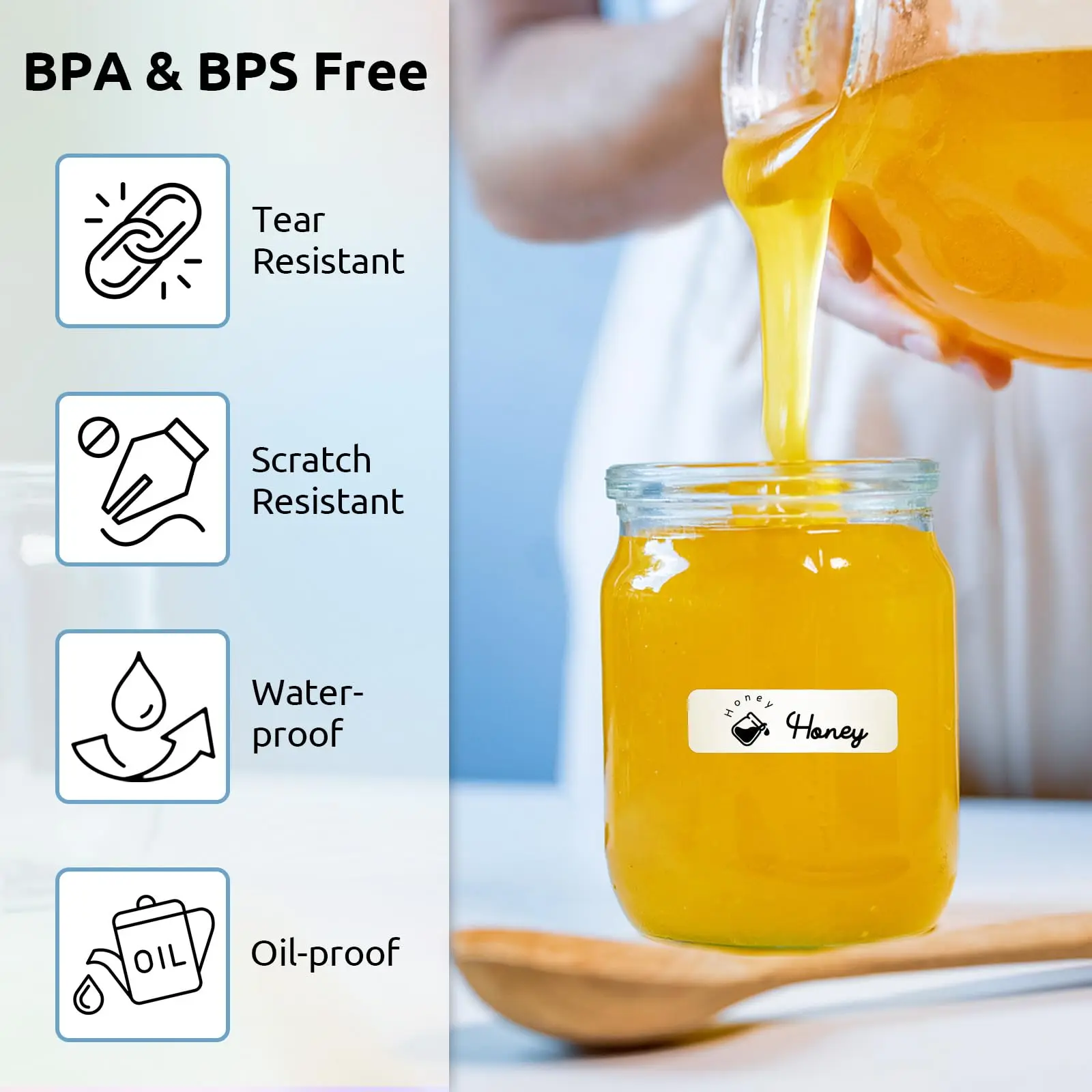 12x40mm & 15x30mm White Thermal Label Tape Durable Adhesive Stickers for Logistics, Retail, Packaging Compatible Phomemo D30/Q30