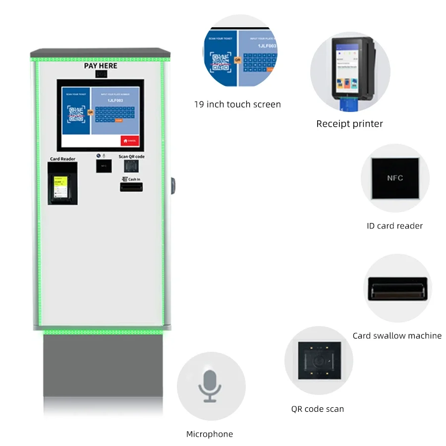 Singapore Parkeersysteem Parkeerbeheersysteem Exit Toegangscontrole 24-uurs parkeerboompoort Autokosten betaling machine