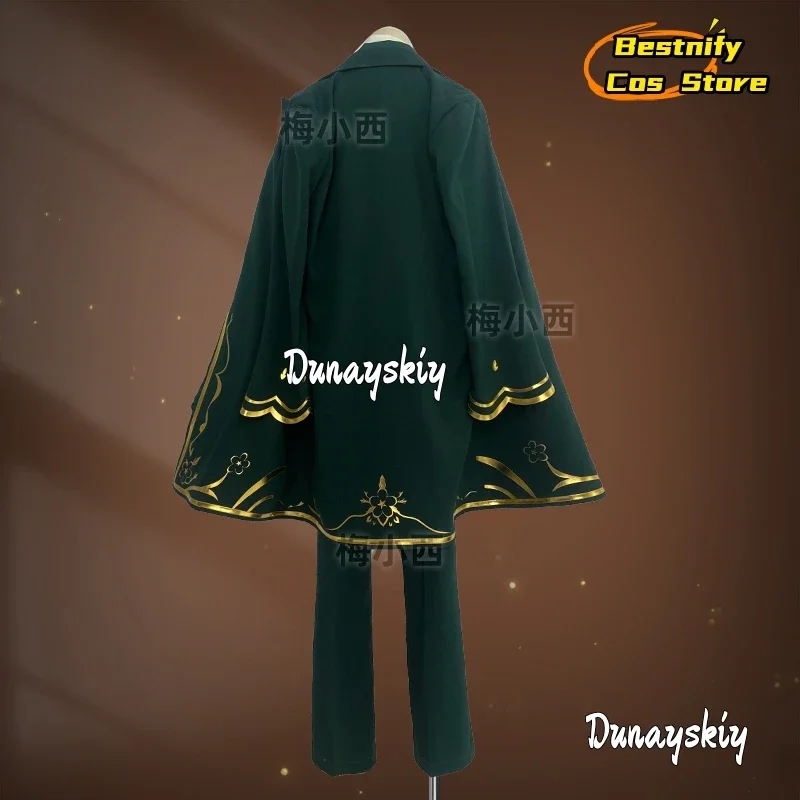 تأثيري الهوية الخامس ريتشارد الاسترليني فارس تأثيري حلي الأخضر المخملية بدوره كيب موحدة لعبة أنيمي لعب الأدوار شعر مستعار حذاء الدعامة S