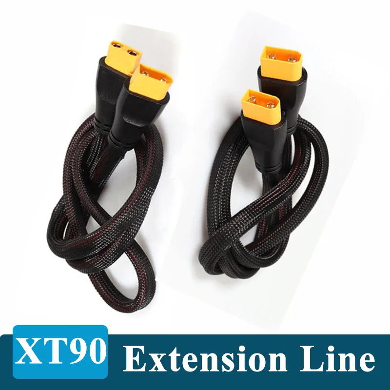 XT90 Male to Female Extension Line 8 AWG XT90 Charging Connector Cable High-power 9AWG Electric Vehicle Charging Port Cord
