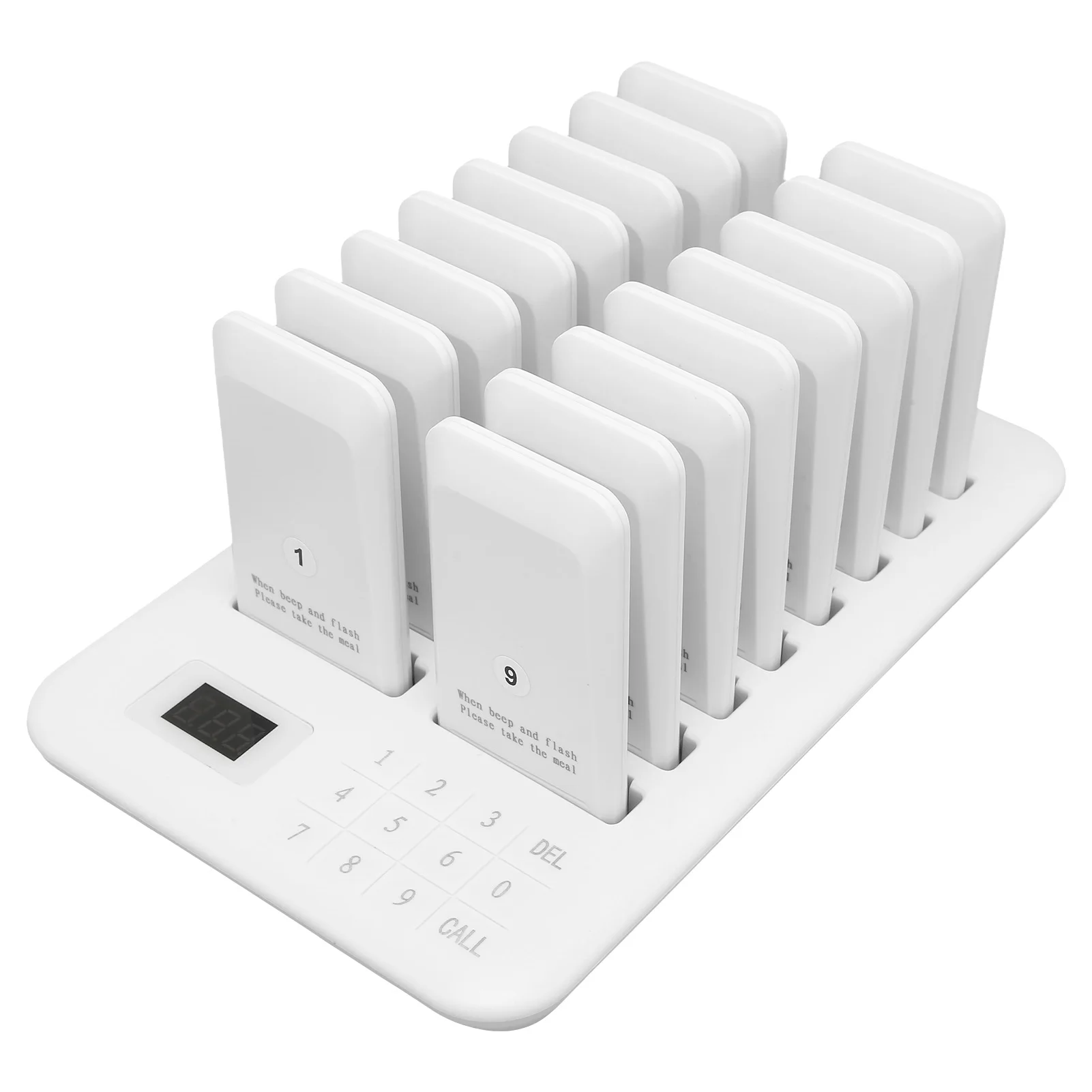 Imagem -02 - Sistema de Chamadas sem Fio Host Controles 16 Pager 800m Transmissão Impermeável Branco Restaurante Pager Sistema 100 a 240v Novo