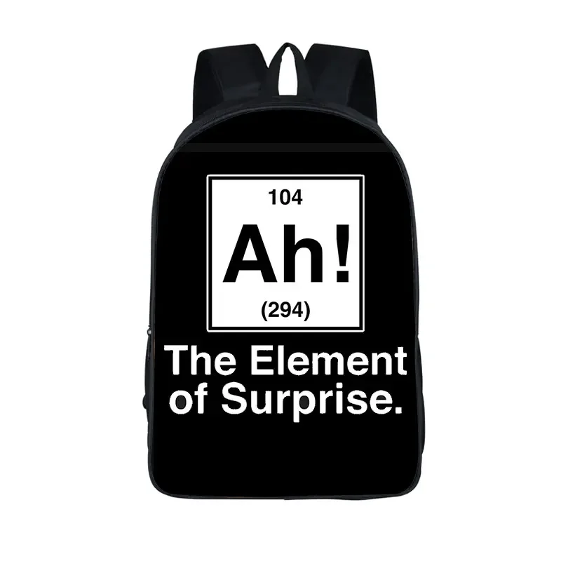 Chemistry Periodic Table of Elements Print Backpack for Teenager Creative Schoolbags Children Bookbag Women Men Travel Backpack