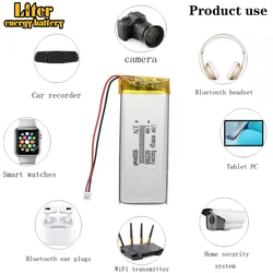 new JST XH 1.25mm 3.7V 1000MAH 602560 Lithium Polymer LiPo Rechargeable Battery For Mp3 headphone PAD DVD bluetooth camera