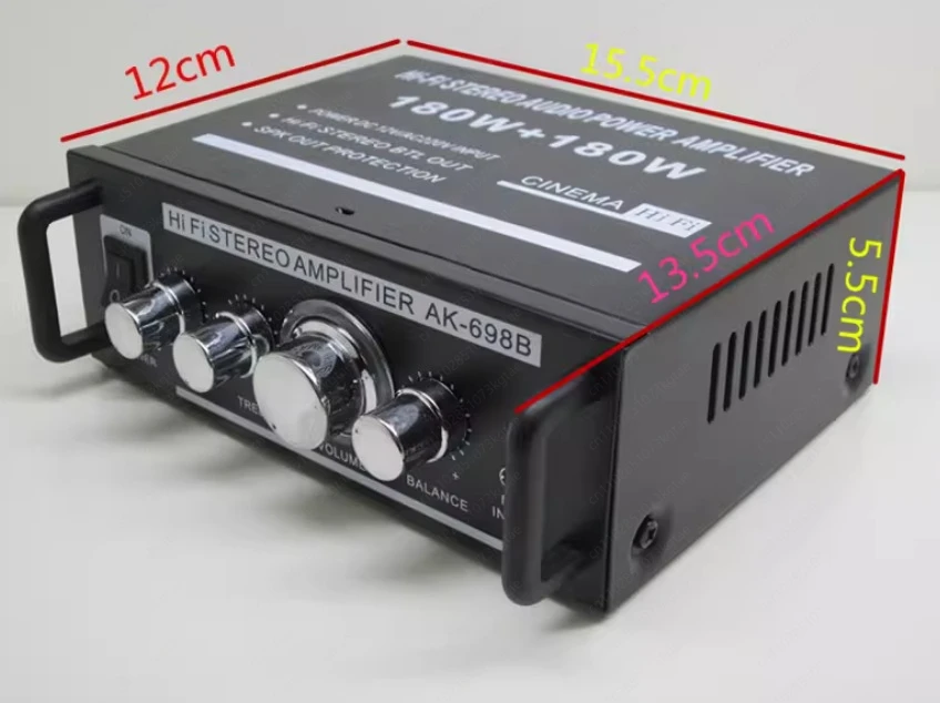 220 Volts 12 Volts AC and DC Hifi Home Computer Small Power Amplifier Machine Speaker High Power