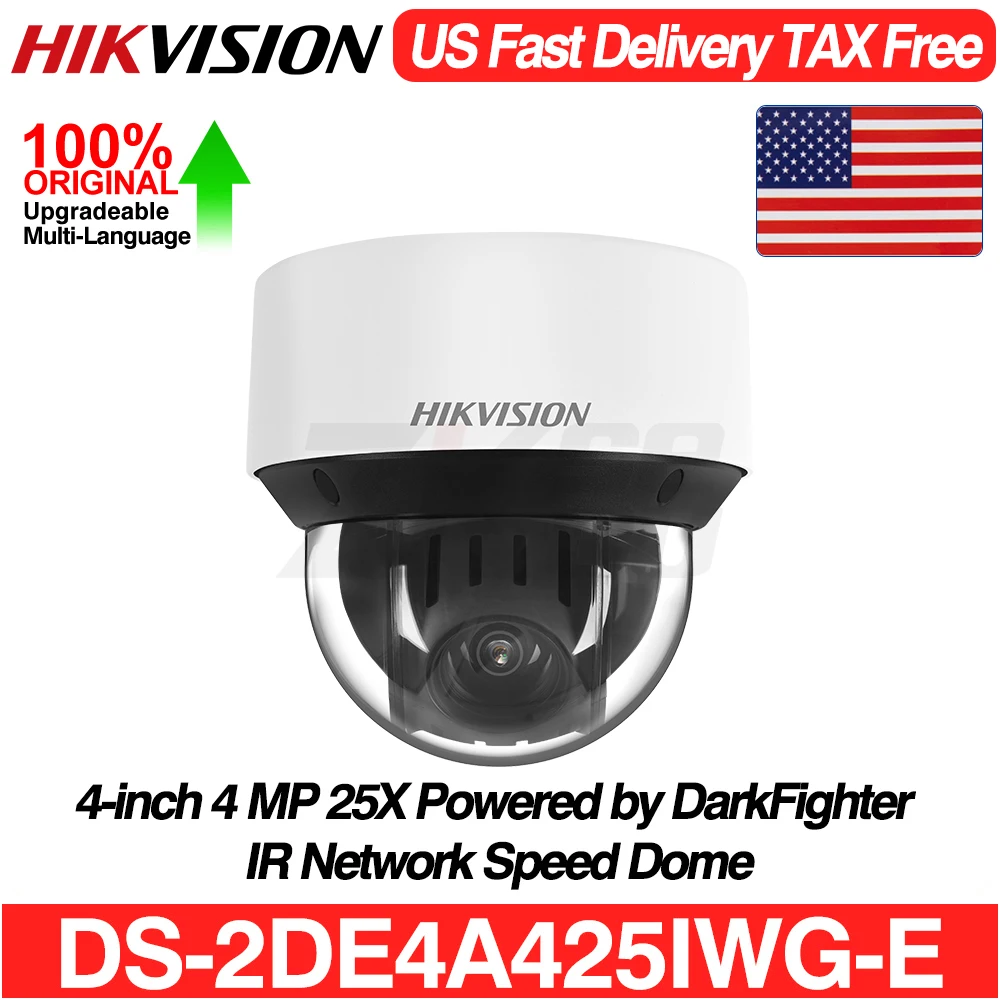 Hikvision 4MP Auto-tracking PTZ IP Camera DS-2DE4A425IWG-E 25X Zoom IR50M Face Capture Video Surveillance IP Camera