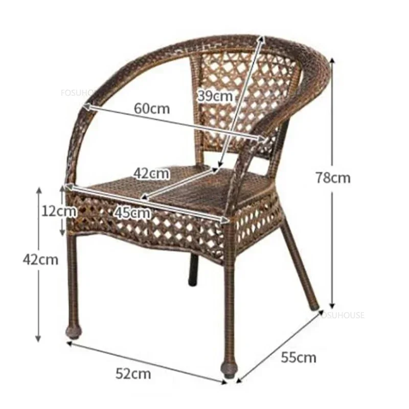 Modern Rattan Table and Chairs set Outdoor Garden Furniture Sets Casual High Temperature Explosion-proof Garden Furniture Set