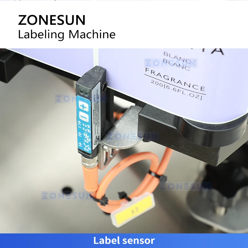 ZONESUN ZS-TB500R Automatic Wrap Around Labeling Machine Tabletop Round Bottle Label Applicator