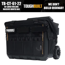 ToughBuilt TB-CT-61-14/TB-CT-61-18/TB-CT-61-22 Bolsa de embalaje de herramientas con bolsa de boca masiva rodante