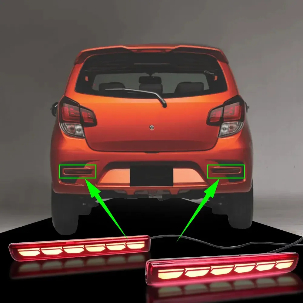

2Pcs Car LED Rear Bumper Light for Toyota Wigo Agya Ayla 2018 2019 2020 2021 Fog Lamps Brake Turn Signal Reflector Accessories