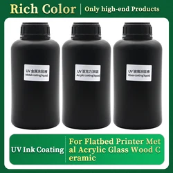 1000ML UV Ink Coating liquid UV Coating Fluid Pretreatment Solution For Flatbed Printer Metal Acrylic Glass Wood Ceramic