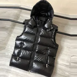 2023 Autumn Winter Vest Women's Solid Hooded Pockets Zipper Padded Ladies Casual Sleeveless Jacket Warm Quilted Vest for Female