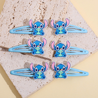 6pcs Disney Stitch Hair Clip Set Adorable Parting Hair Clips Easy to Hold Bangs Stylish Hair Accessories