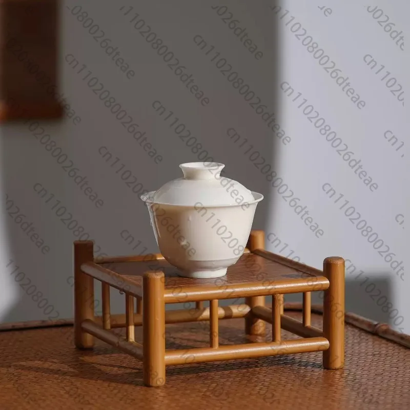 Zen Inspired Small Tea Table Purple Clay Teapot Display Small Shelf Teaware Storage Rack Teapot Decoration Desktop Rack