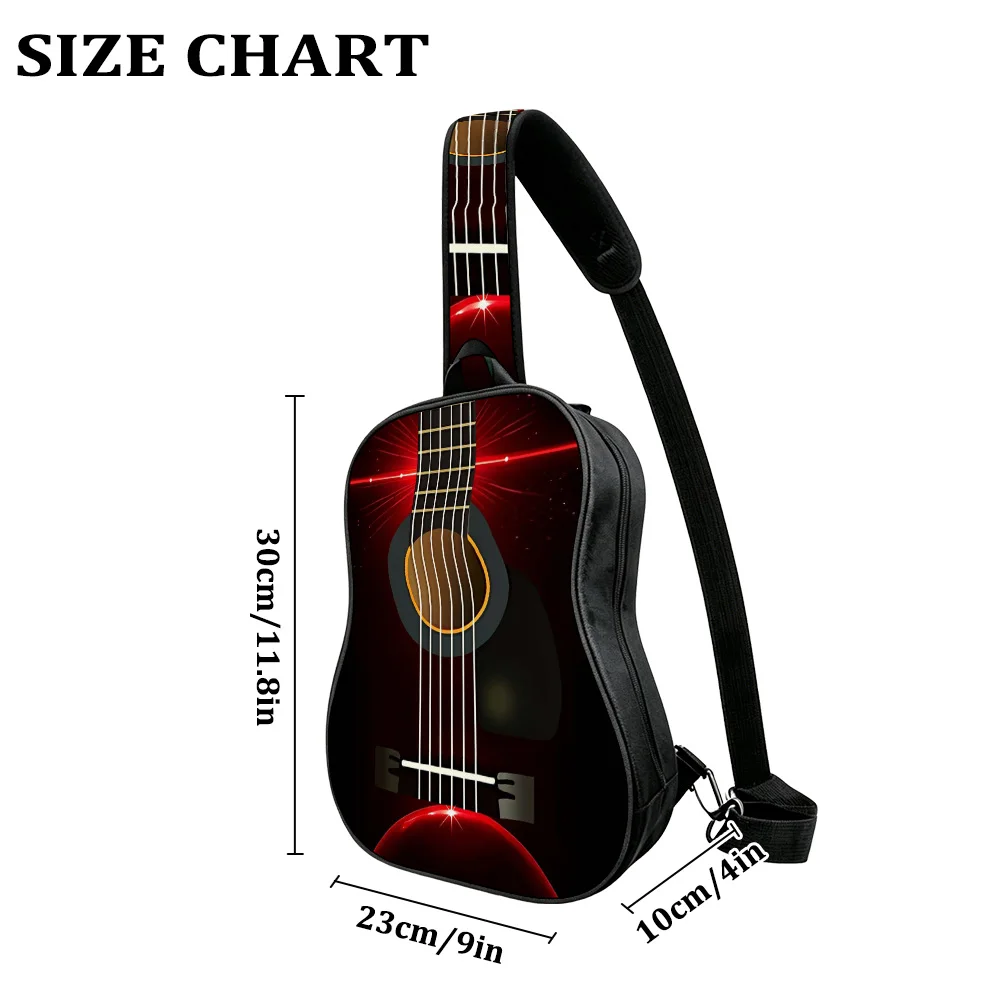 light show Men's Guitar Chest Bag, Sling Bag,  Sling Crossbody Pack with Inner Pocket, Lightweight Hiking Daypack