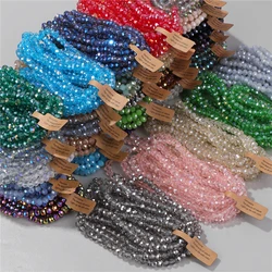 5 Strand Rondell Shape Glass Bead Faceted AB Color Austria Crystal Beads For Jewelry Making DIY Supply 4*6mm/5*8mm Wholesale