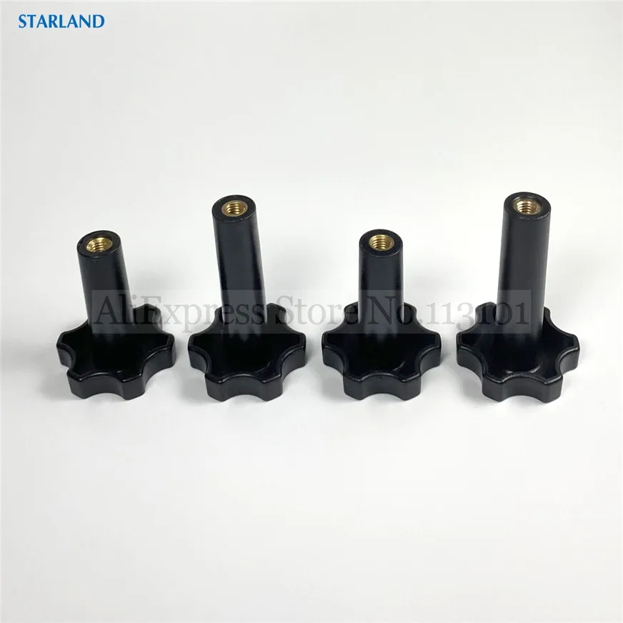 4 In 1 Plastic Fasten Screw Nuts Black Color Gear Shaped Knob New Accessories Clamping Bolts Of Soft Ice Cream Machines M8 / M10