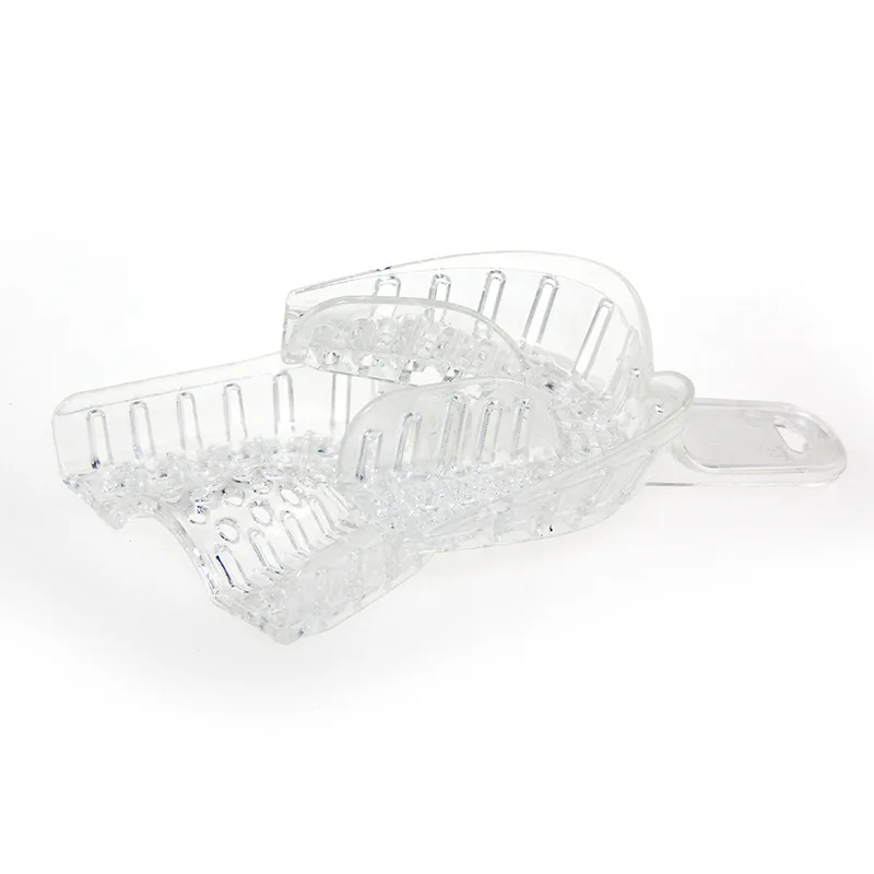 VVDental-Soporte Dental transparente desechable, bandejas de impresión, Kit de bandejas de plástico, herramientas dentales para el cuidado bucal, 9 unidades por lote