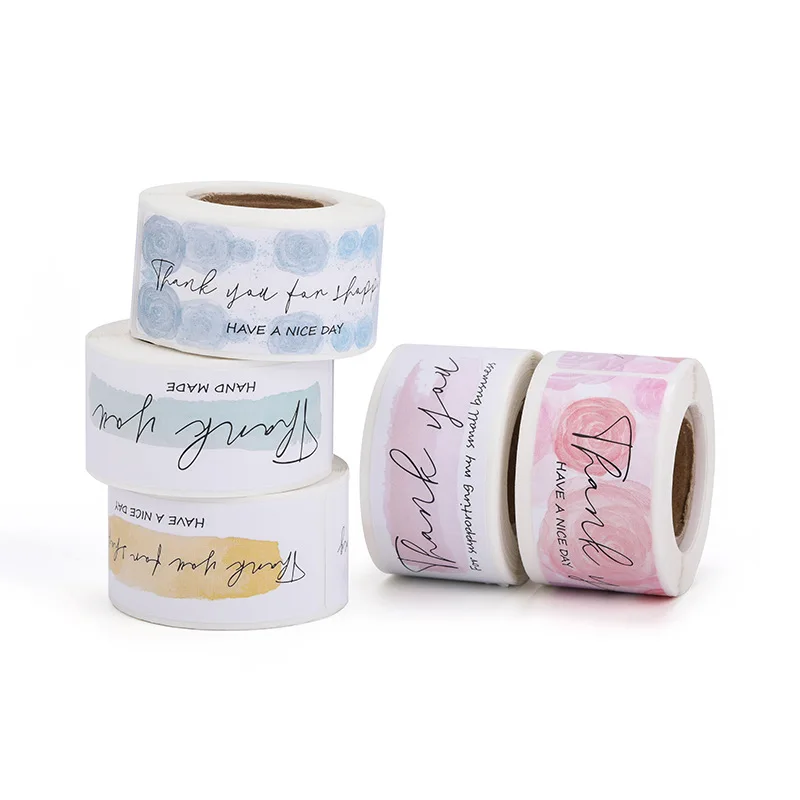 120 шт./рулон, наклейки «Thank You»