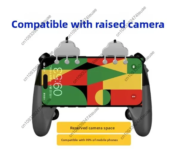 6 Keys Mobile Gamepad External Phone Game Controller Holder With Continuous Fire & Cooling Function For Less than 175mm Phone