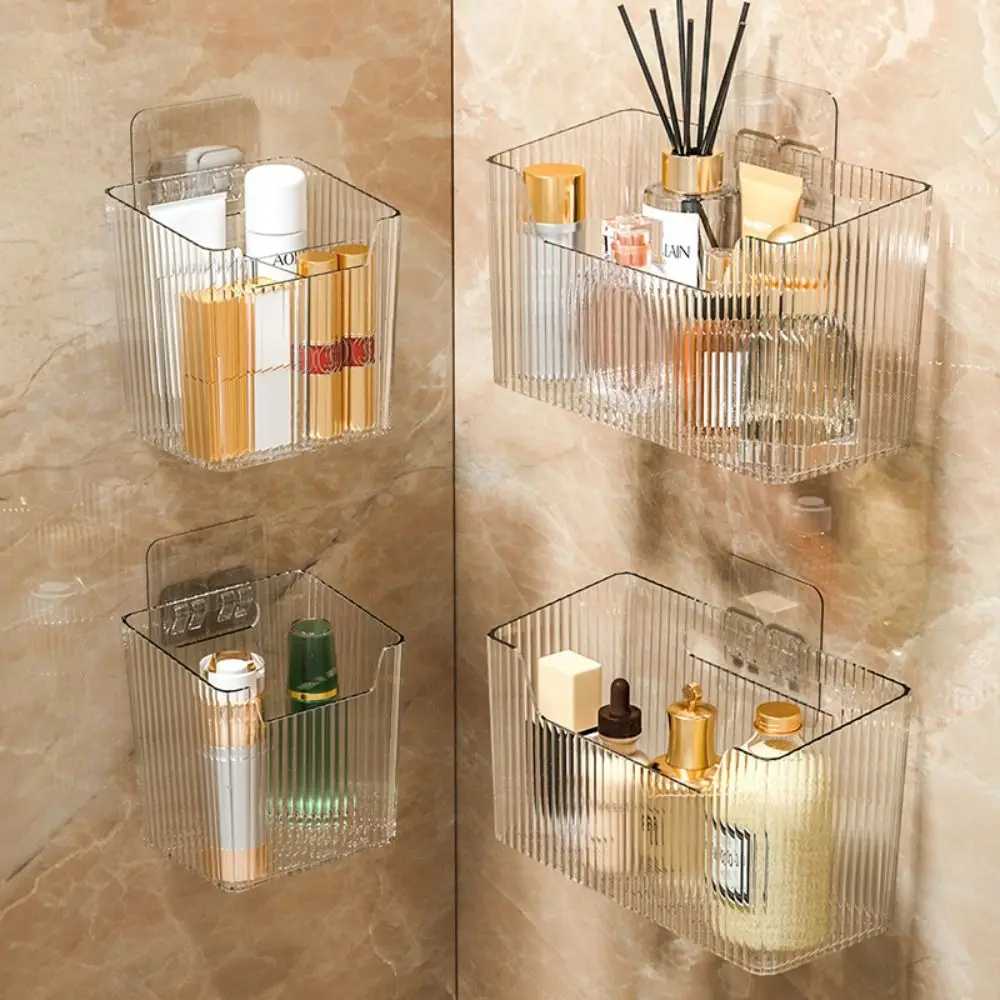 Acrylic Toilet Storage Rack High Quality Space Saving Wall Mounted Bathroom Shelf No-punch Luxury Kitchen Storage Organizer